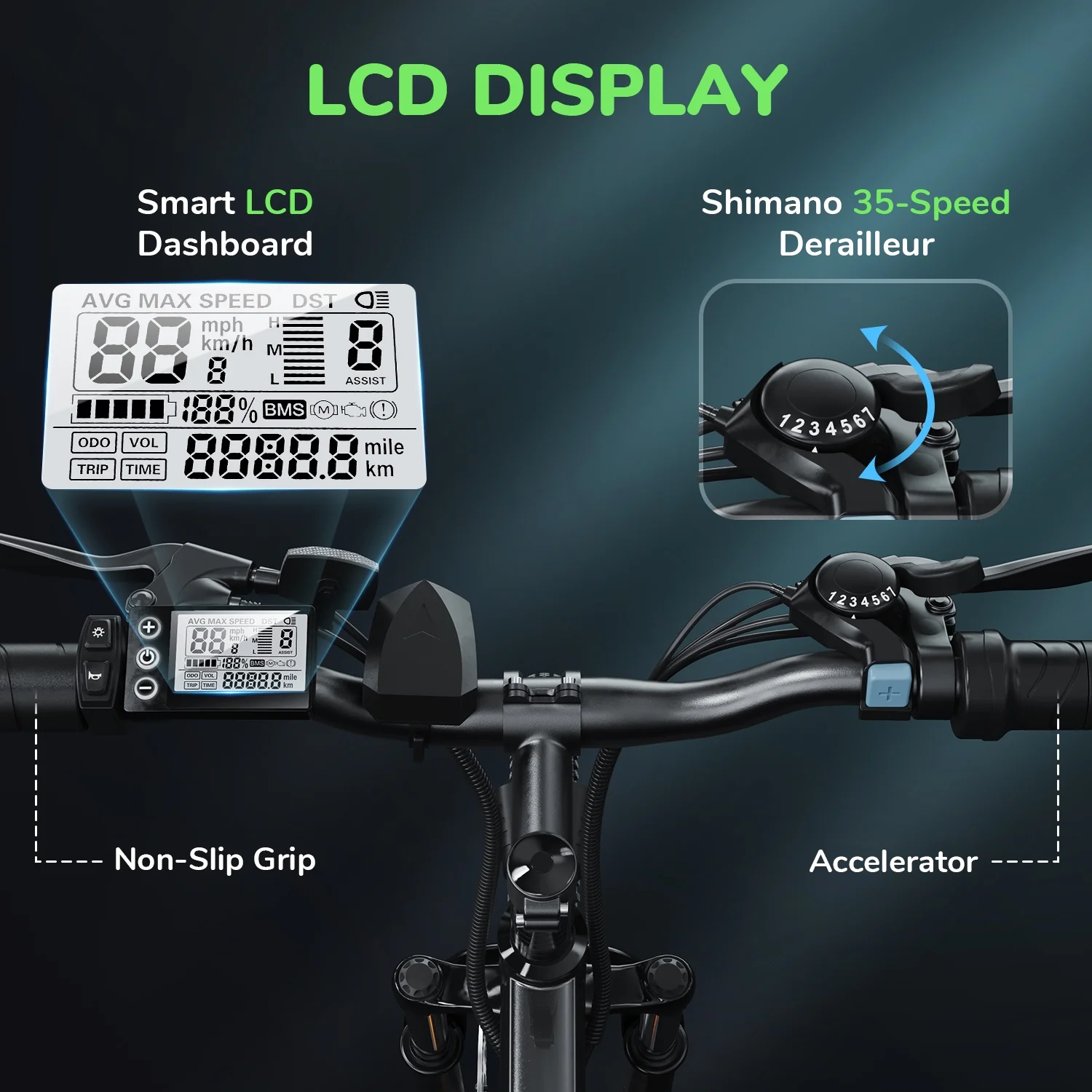iSinwheel M10-W Electric Bike Adult 500W, 26"Commuting Electric Mountain Bike 20mph 55+ Miles, 36V Removable Battery, Professional 35-Speed