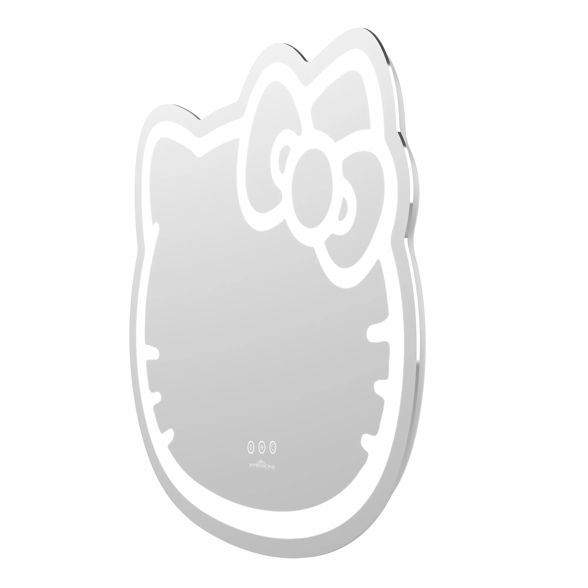 Impressions Vanity Hello Kitty LED Makeup Mirror, Wall Mount Tabletop Lighted Mirrors with Touch Sensor - Radiant Selections