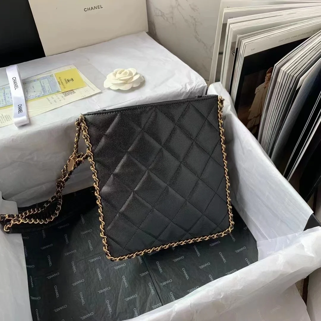 Chanel Small Shopping Bag Black For Women, Women&rsquo;s Bags 9.1in/23cm AS3470 B08850 94305