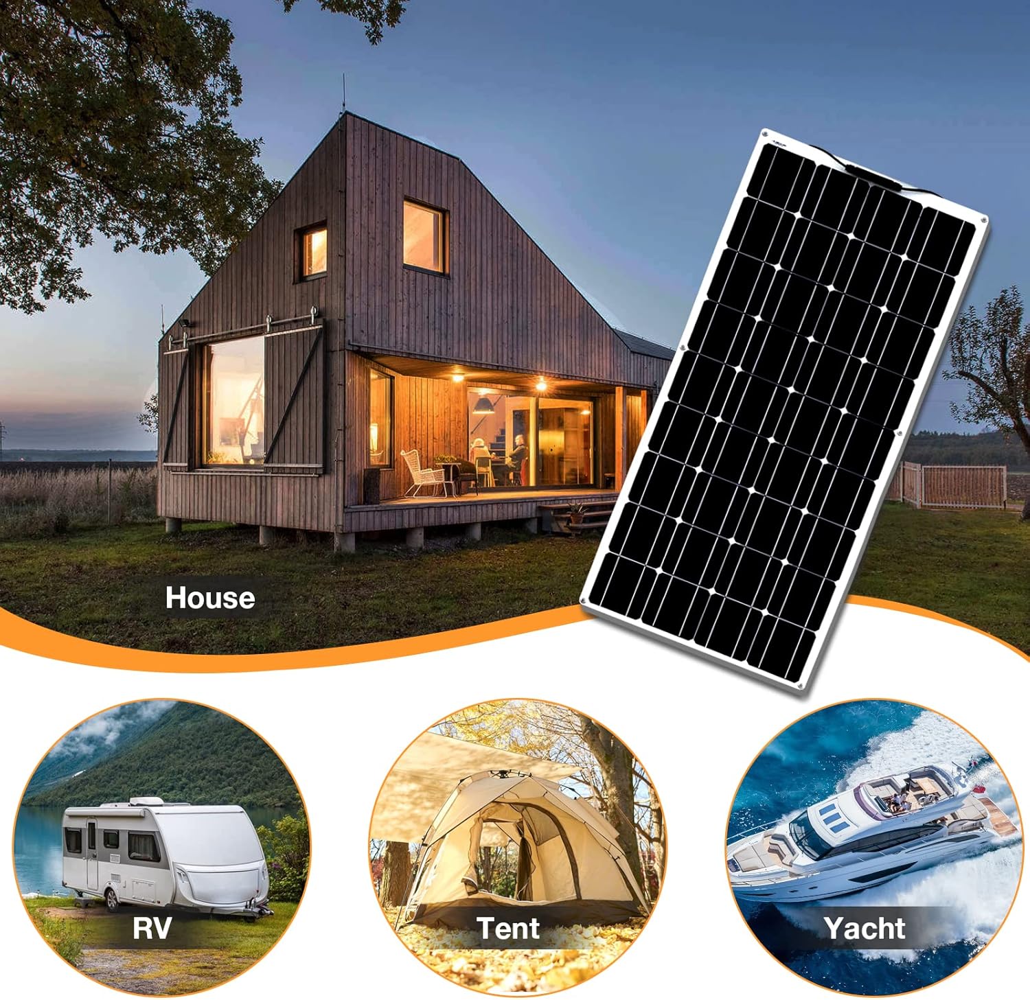 600W Solar Panel Kit 2x300 Watt Flexible Solar Panel Monocrystalline Solar Panel with 40A Controller for Home/RV/Caravan/Boat