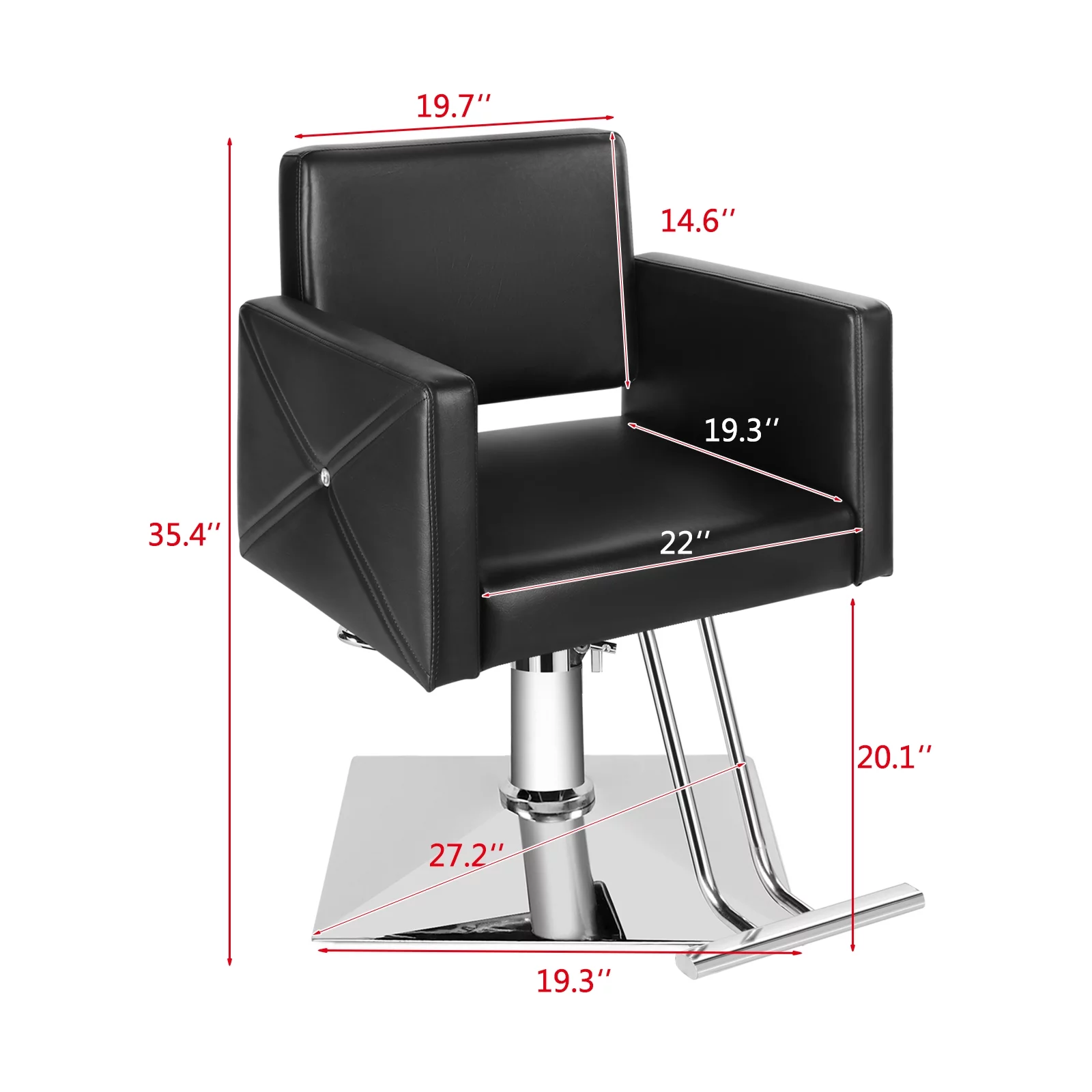 Artist hand Black Classic Hydraulic Salon Barber Chair Hair Stylist 360 Degrees Beauty Equipment