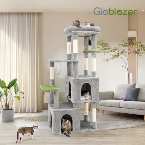 F61 Cat Tower for Indoor Cats, Heavy Duty Cat Trees for Large Cats Adult Big Cats Maine Coon Cat Tree Tower with Scratching Post