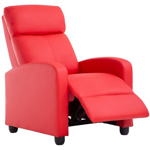 BestMassage | Recliner Chair | with 2 Point Massage Function | Black | with Lumbar Support, Adjustable Push Back, Wide Armrests