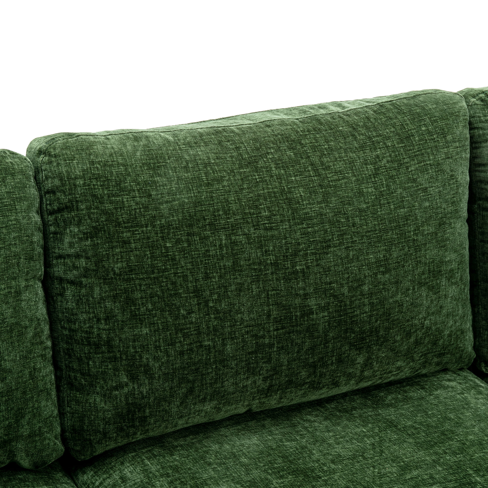 Luccalily Sectional Sofa U-Shaped Sectional Couch , Accent Sofa Recliner,with Golden Metal Legs,Mid-Century Modern Velvet loveseat Sofa