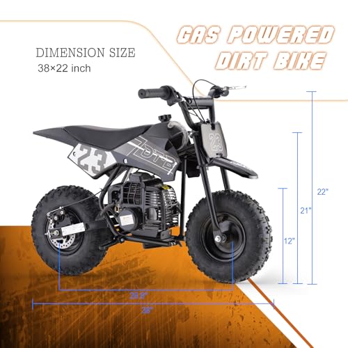 Superrio 49CC 2-Stroke Gas Power Mini Dirt Bike Dirt Off Road Motorcycle (Red)
