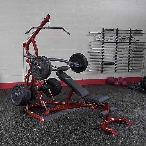 Body-Solid Corner Leverage Gym with and without Weight Bench - Multi-Function Workout Station for Squats, Pull-Ups, Deadlifts & More…