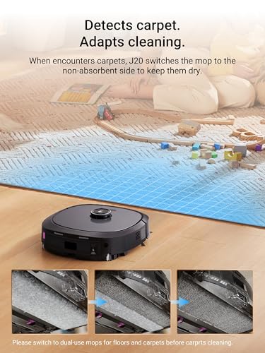 Eureka J15 Pro Ultra Robot Vacuum and Mop with Self Emptying Base, 16,200 Pa Suction, Flex-Arm Design Mop