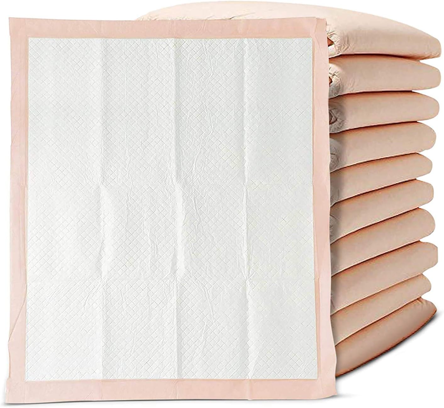 Premium Disposable Chucks Underpads 100 Count, 30 x 36 - Highly Absorbent Bed Pads for Incontinence and Senior Care - Peach Color