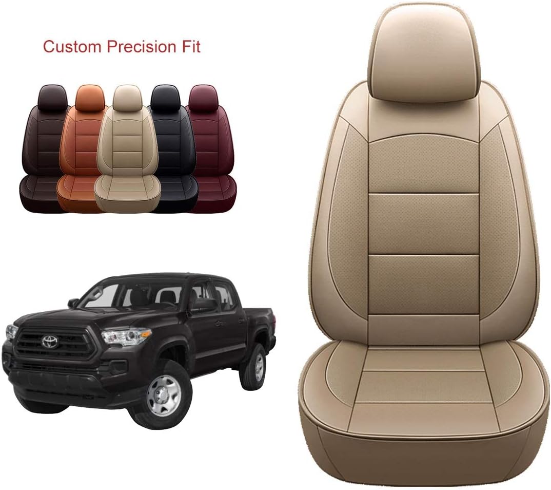 OASIS AUTO 2007-2013 Tundra Double Cab Custom Fit PU Leather Seat Cover Compatible with Tundra Double Cab 2007-2008-2009-2010-2011-2012-2013