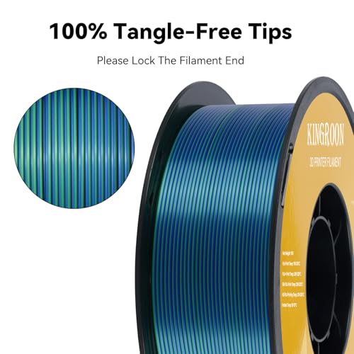 Kingroon Silk PLA Bundle 3D Printer Filament, Dimensional Accuracy +/- 0.03 mm, 10 kg Spool(22lbs)