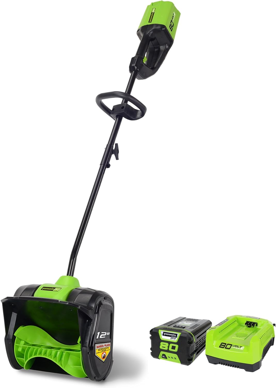 Greenworks PRO 80V 12-Inch Cordless Snow Shovel, 2.0 AH Battery Included, 2600602