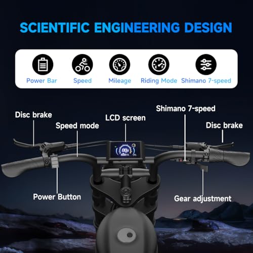 Retro Electric Bike for Adults,1000W-1600W(Peak Power) Electric Dirt Bike,35MPH 60Miles E Bikes Ridstar