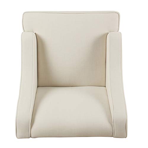 HomePop Velvet Swoop Arm Accent Chair, Suri Blue