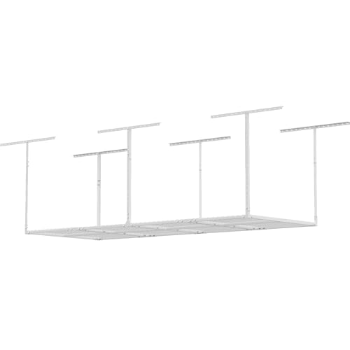 3 x 8FT Overhead Garage Storage Rack,Adjustable Ceiling Storage Racks,Garage Shelving Heavy Duty Storage Organizer System