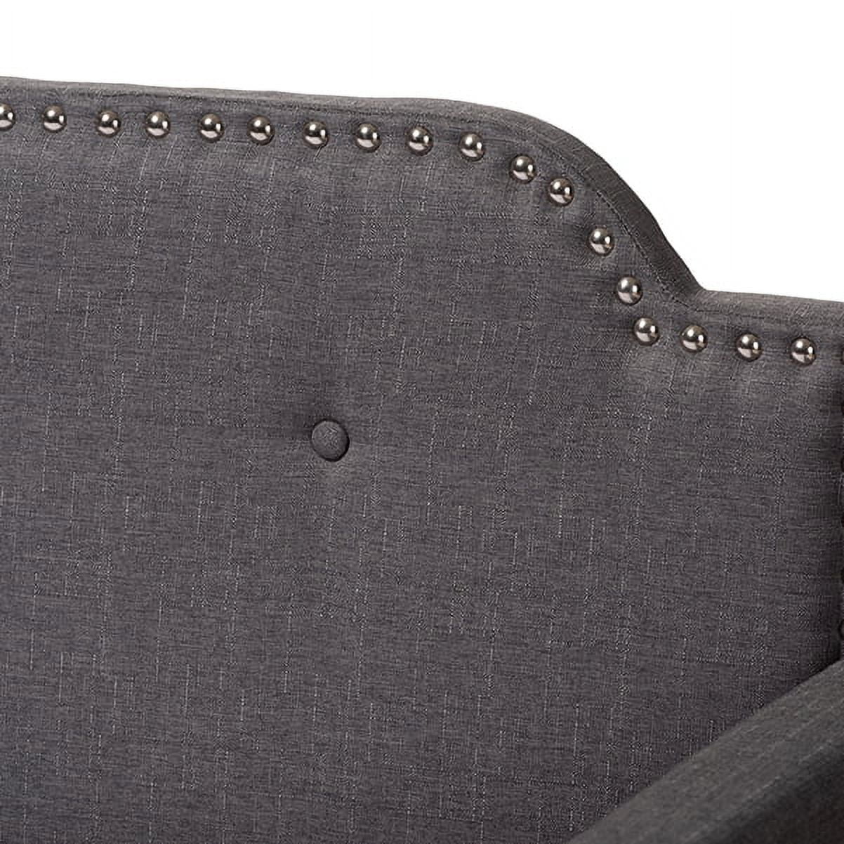 Baxton Studio Packer Modern and Contemporary Grey Fabric Upholstered Twin Size Sofa Daybed