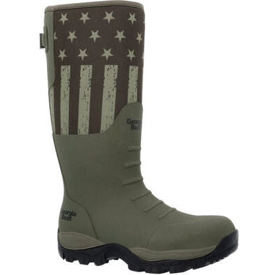 Georgia Men’s Gbr Rubber 16″ WP Pull On Work Boot -Dark Green- GB00559