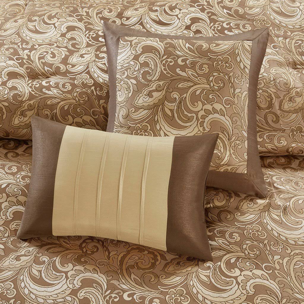 Madison Park Brystol 24 Piece Room in A Bag Brown Cal King
