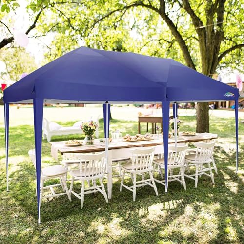 COBIZI 10x10 Pop up Canopy Tent Protable Canopy Tent with 4 Sidewalls Waterproof Commercial Instant Shelter for Parties, Wedding