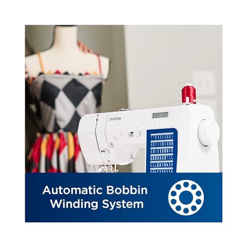 Brother CS7000X Computerized Sewing and Quilting Machine, 70 Built-in Stitches, LCD Display, Wide Table, 10 Included Feet, White