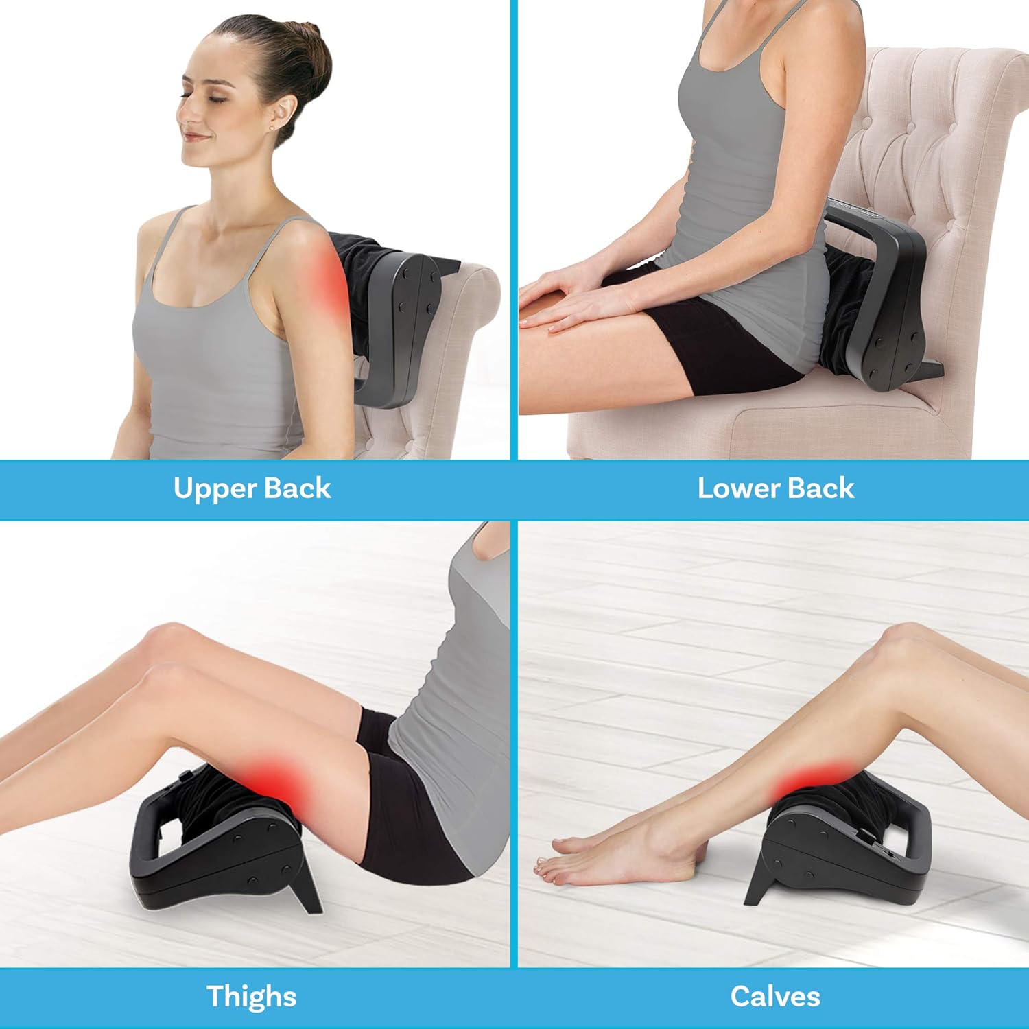 U.S. Jaclean Electric Foot Massager Calf Roller Reflexology Shiatsu Acupressure Massage Reflex Roller