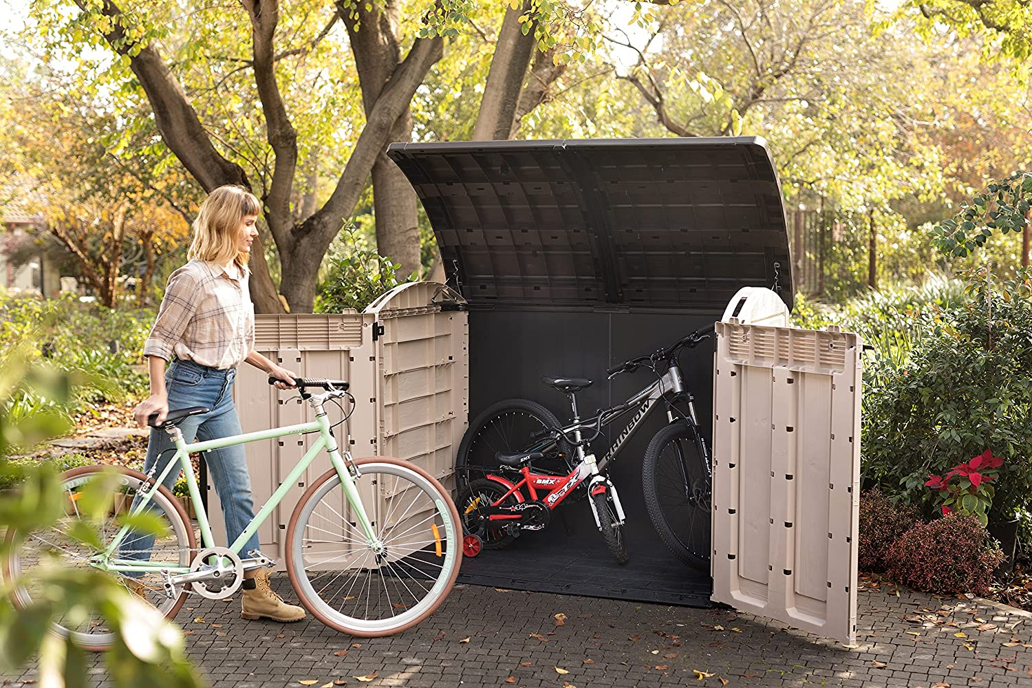 Keter Store It Out Ultra 2000L Bike Shed - Beige/Brown