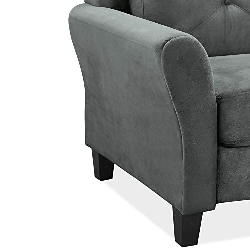 Lifestyle Solutions Harrington Loveseat, Black