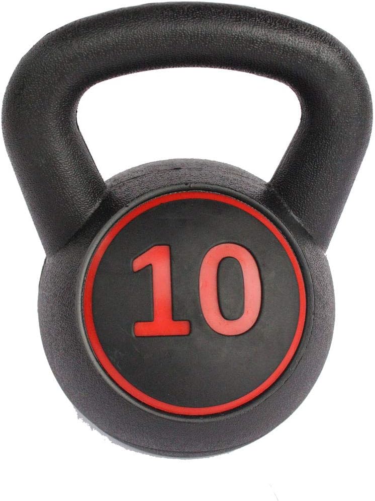 HooKung 3-Piece Kettlebell for Home Gym and Home Workouts Exercise Fitness Weight Set w/ 5lb, 10lb, 15lb Weights, Base Rack Pack of 2