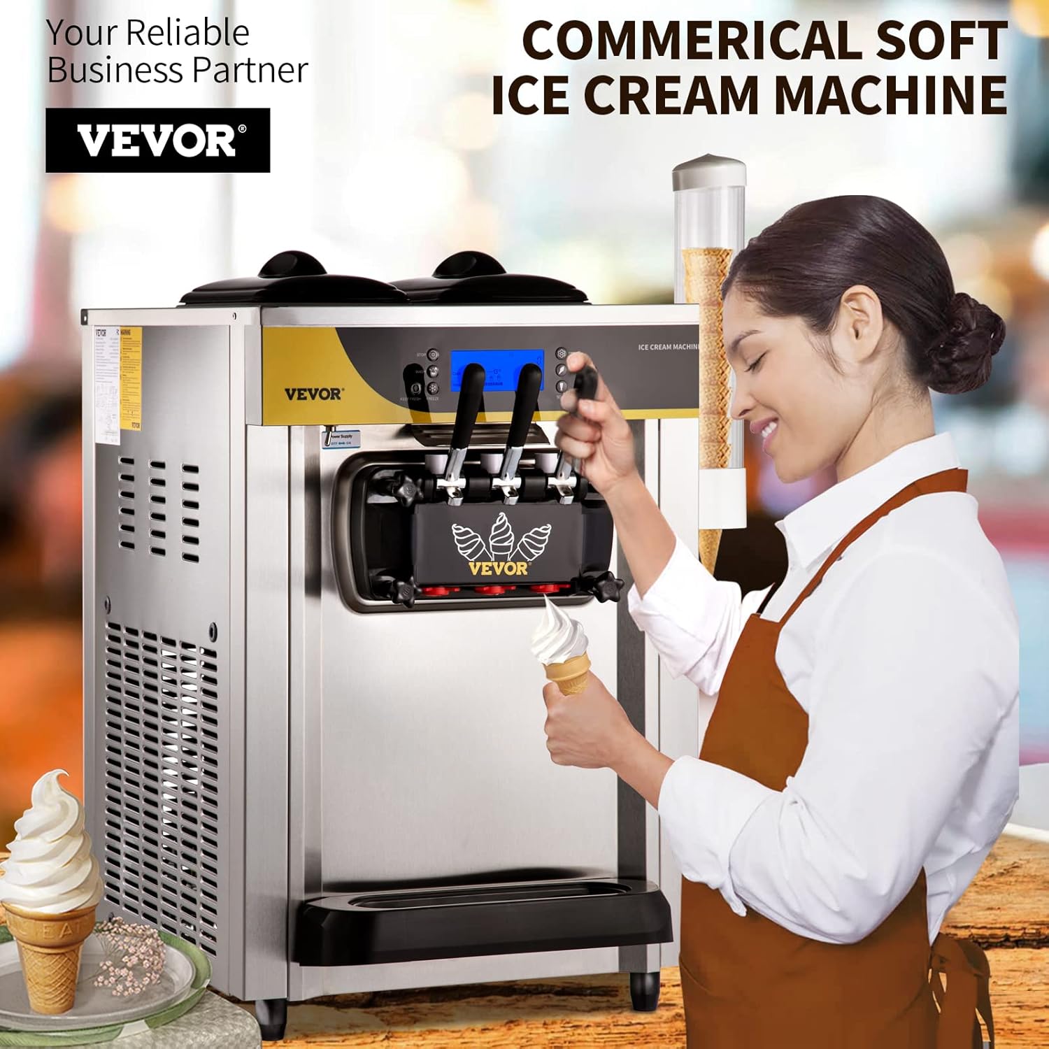 VEVOR Commercial Ice Cream Maker Machine for Home