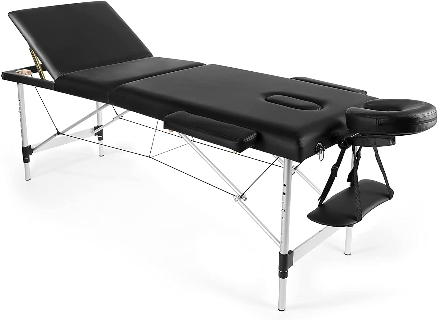 Artist hand Massage Table Massage Tables Portable Lash Bed 84 Facial Bed Height,Adjustable with Removable Armrest, Aluminum Frame