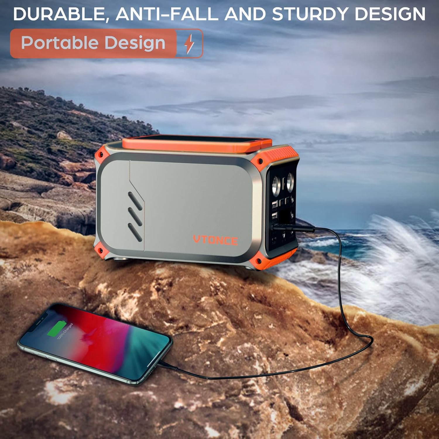 200W Portable Power Station, VTONCE 178Wh/48000mAh Backup Lithium Battery