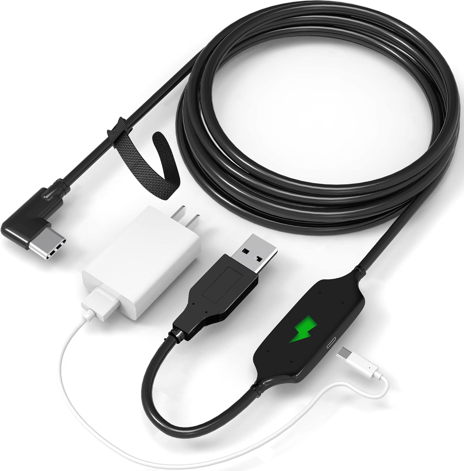 Kuject Design 16FT Link Cable for Oculus Quest 2, with Separate Charging Port for Ultra-Durable Power