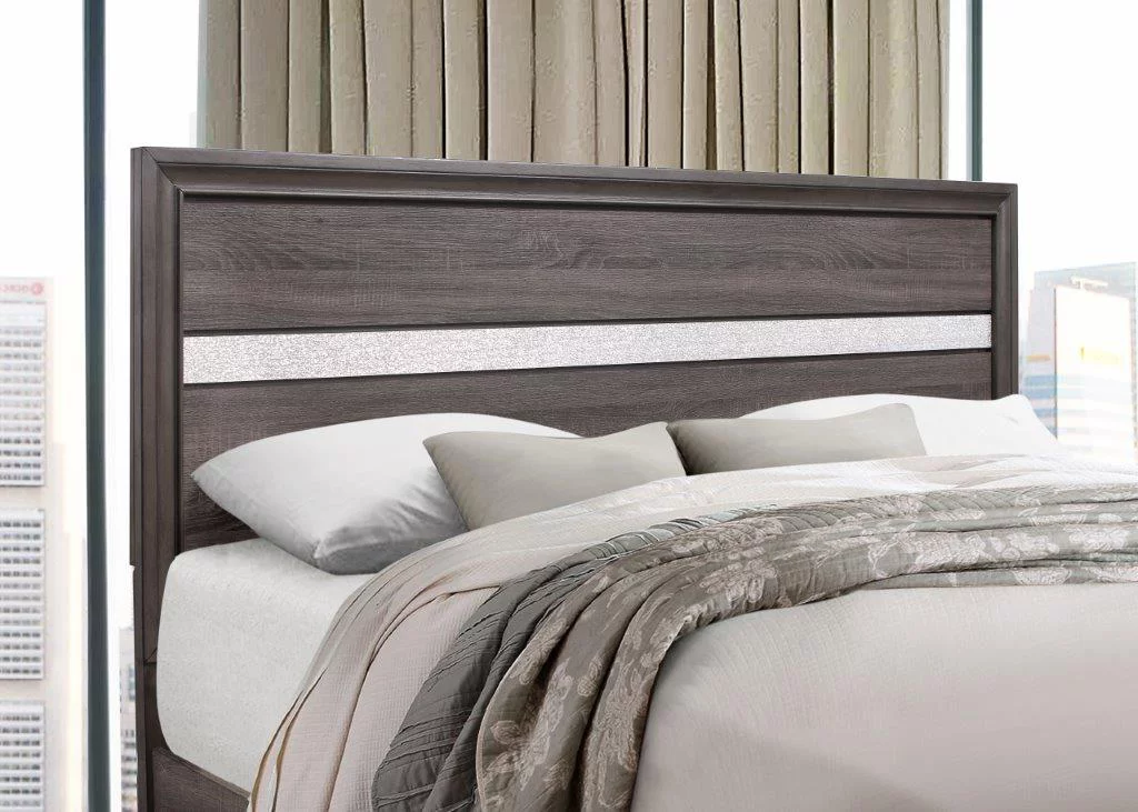 Seville Storage Queen Bedroom Set 5Pcs Weathered Grey Global Furniture Modern