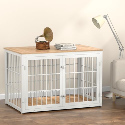 48 Inch Heavy Duty Dog Crate Furniture for Large Dogs, Decorative Pet House End Table, Extra Large Wooden Cage Kennel Furniture Indoor