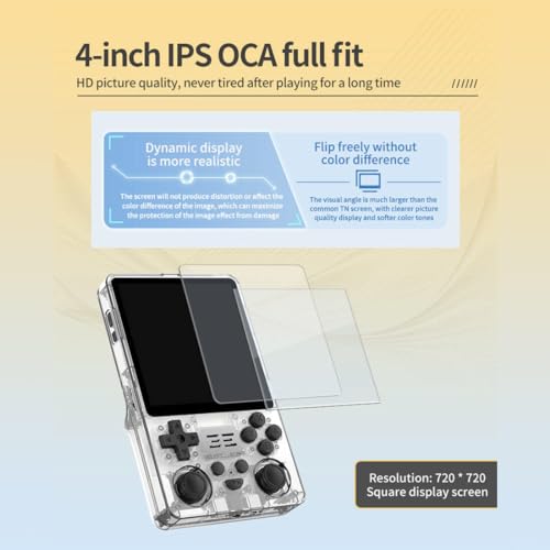 RGB20SX Handheld Game Console with 10000 Gmaes, 4-Inch IPS Open Source Linux Retro Portable Gaming Console