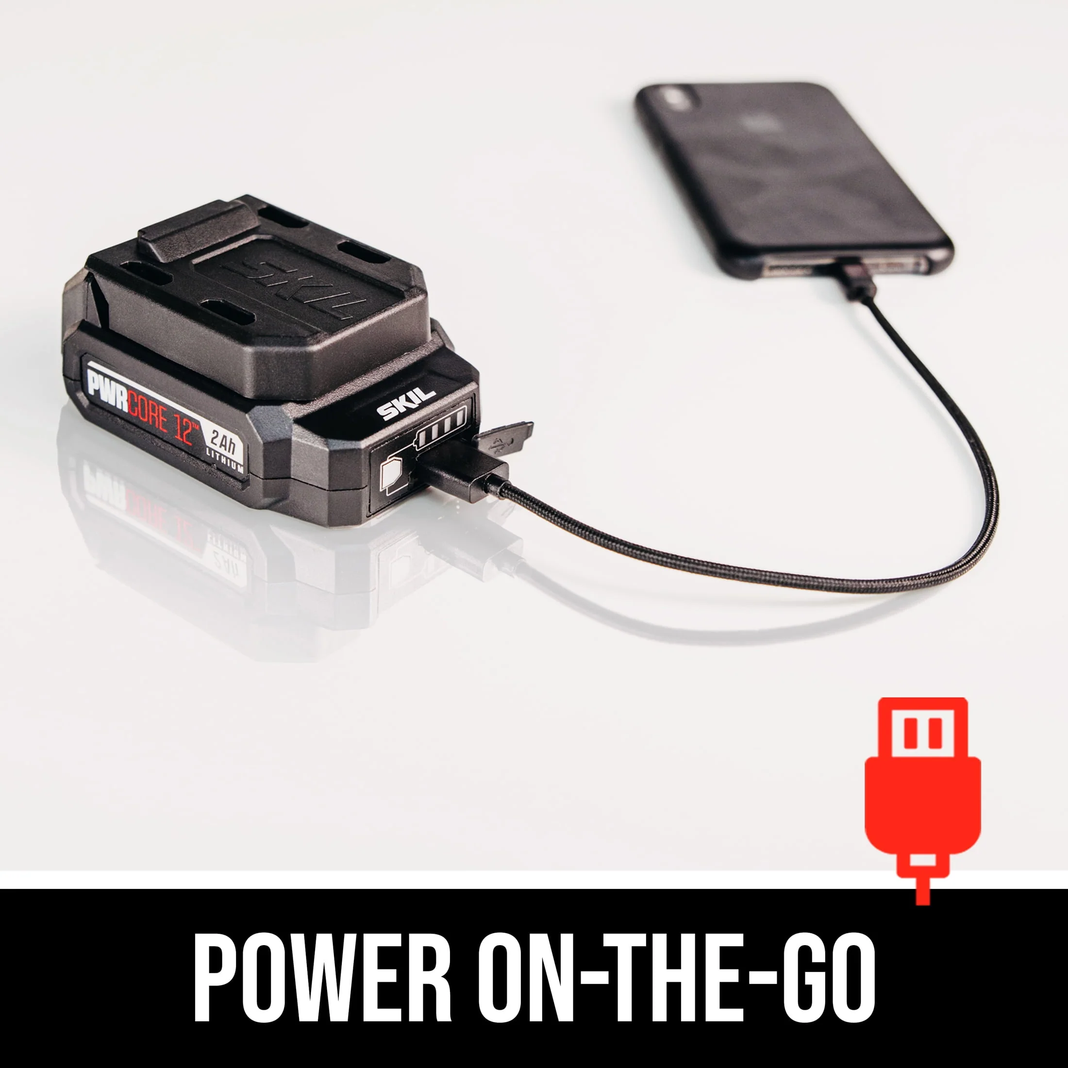 SKIL PWRCore 12™ Brushless 12V Cordless 1/4'' Hex Right Angle Impact Driver with PWRJump™ Charger