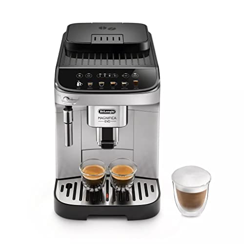 De'Longhi Magnifica Evo with LatteCrema System, Fully Automatic Machine Bean to Cup Espresso Cappuccino and Iced Coffee Maker, Colored Touch Display
