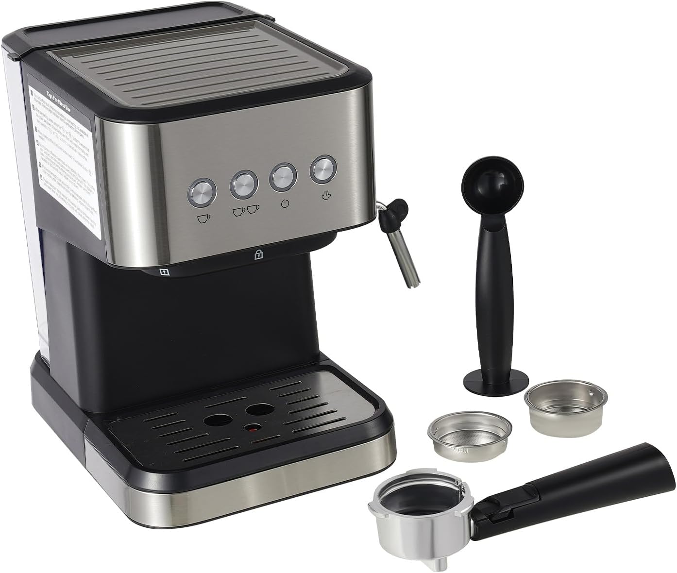 Coffee Espresso Machine, 20 Bar Semi-Automatic Espresso Machine with Milk Frother Steam Wand, Coffee Maker for Cappuccino, Latte