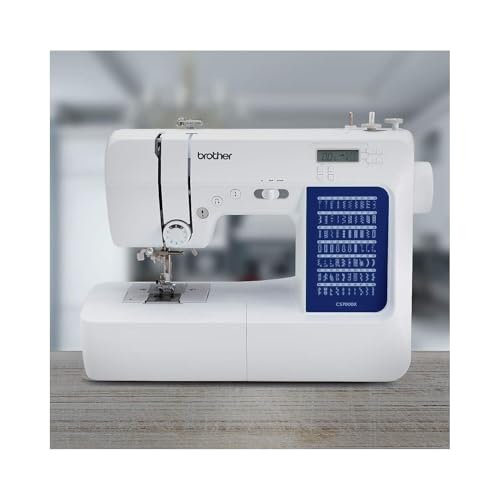Brother CS7000X Computerized Sewing and Quilting Machine, 70 Built-in Stitches, LCD Display, Wide Table, 10 Included Feet, White