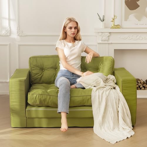 YOSHOOT Loveseat Sleeper Sofa,55" Convertible Sofa Bed Couch Futon Couches for Living Room