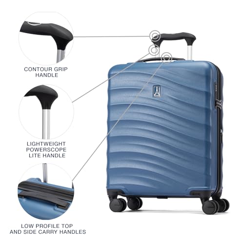 Travelpro Maxlite Air V2 Hardside Expandable Carry on Luggage, 8 Spinner Wheels, Lightweight Hard Shell Suitcase, TSA lock, Black, Carry On 21-Inch