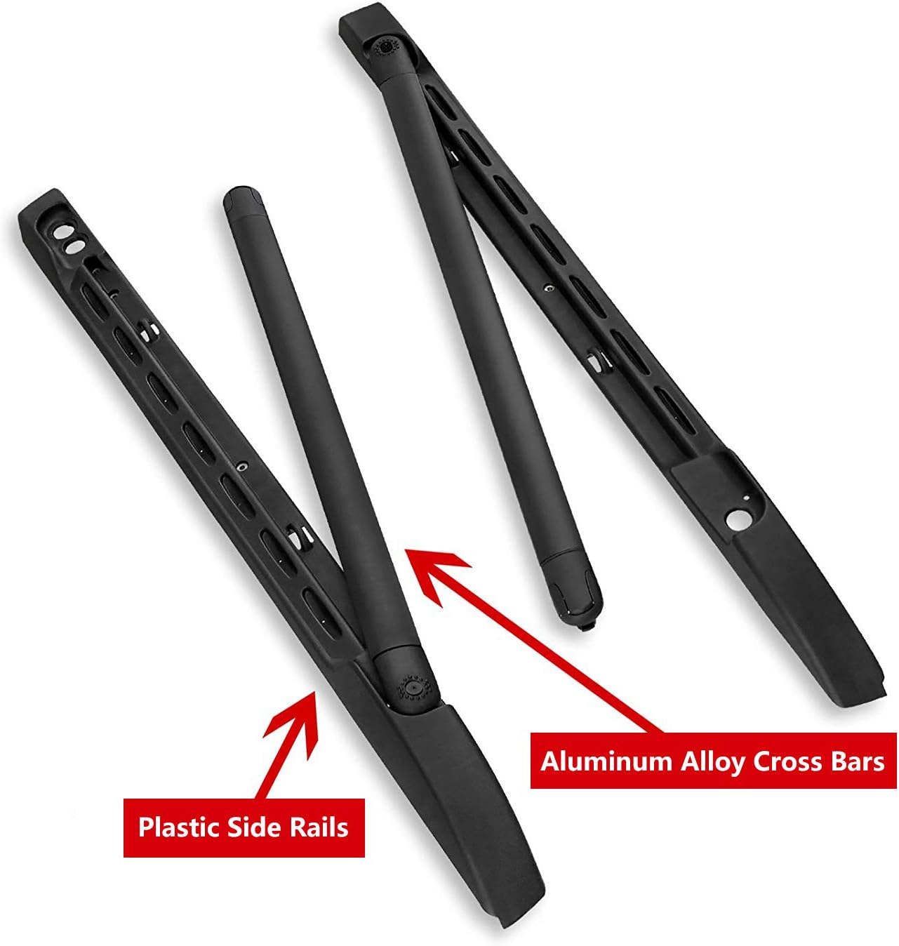 ANTS PART Roof Rack Rails for 2005-2022 Toyota Tacoma Double Cab Cross Bars Black
