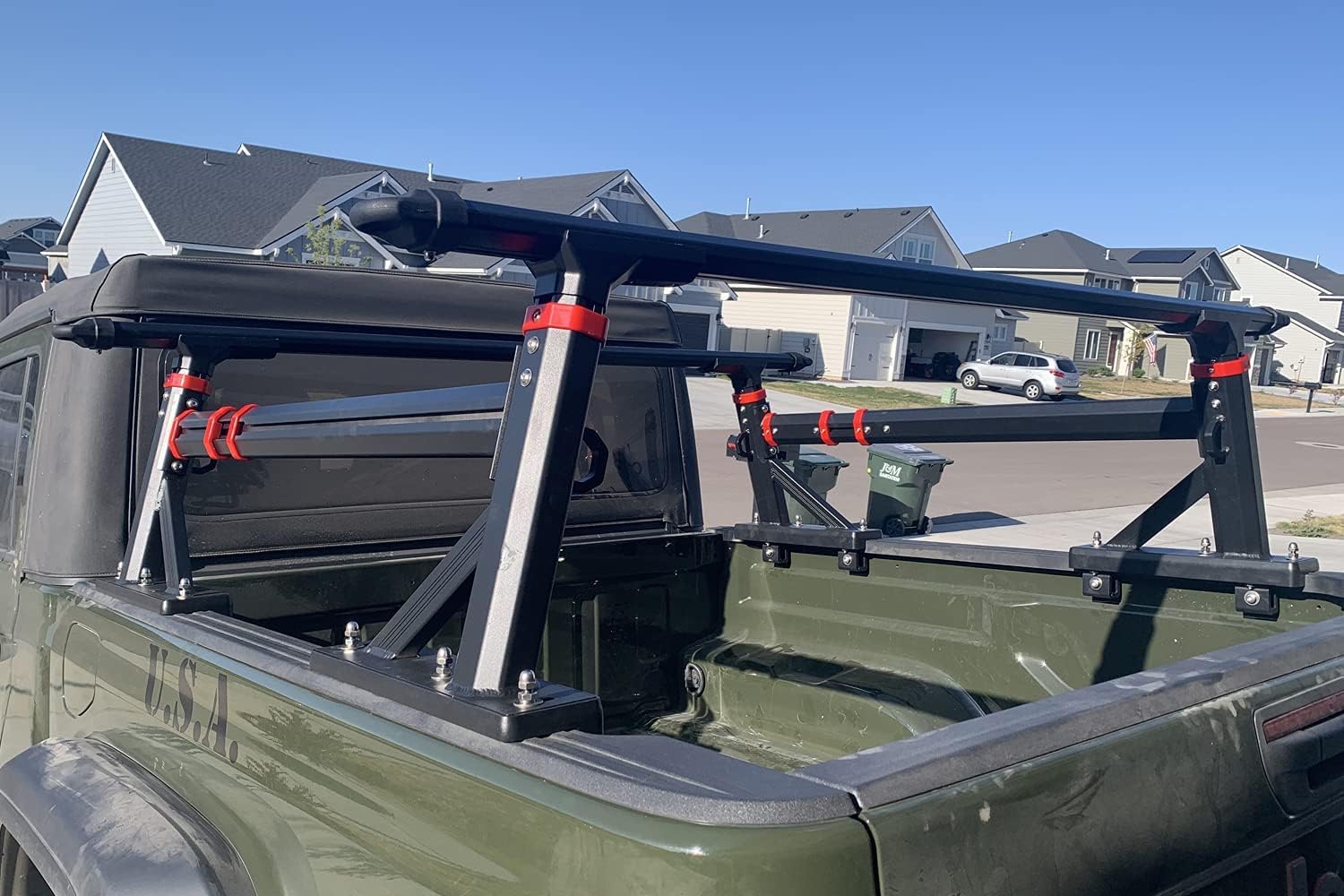 ANTS PART Universal Adjustable-Height Duty Pickup Truck Bed Rack Extendable Aluminum Truck Ladder Rack (Including Side Rails)