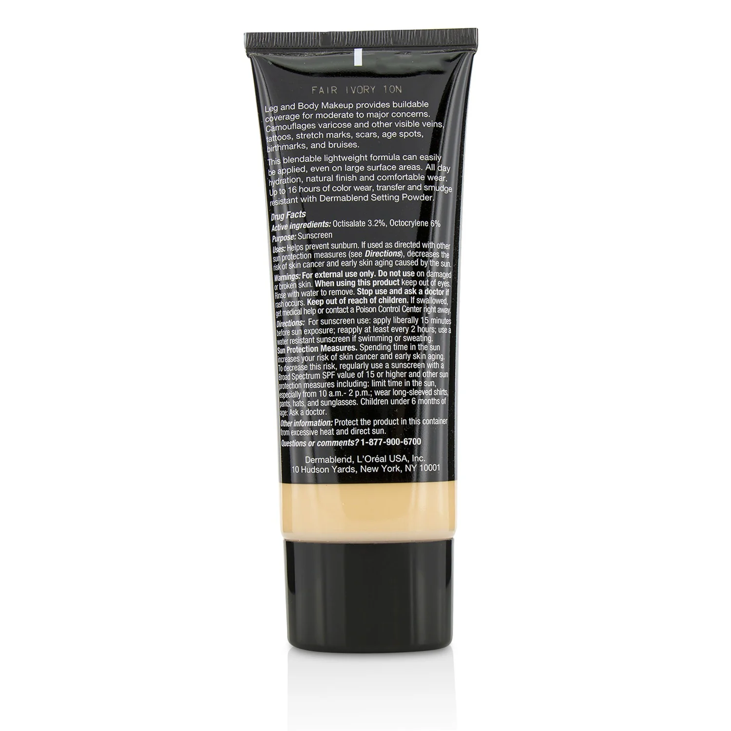 Dermablend Leg and Body Make Up Buildable Liquid Body Foundation Sunscreen Broad Spectrum SPF 25 - #Light Beige 35C 100ml/3.4oz