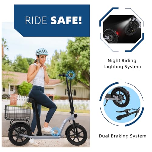 Hiboy MAX Pro Electric Scooter, 46.6 Mi Long Range, 22 MPH Power by 650W MAX Motor, 11'' Pneumatic Tires, Split Hub Design, Dual Suspension