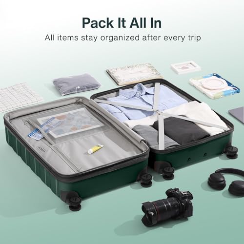 Luggage Sets 3 Piece (3-YEARS VIP SERVICE) Hardside Expandable Ultra Durable 100% PC Lightweight Carry On Travel Suitcase Set with TSA Lock Spinner