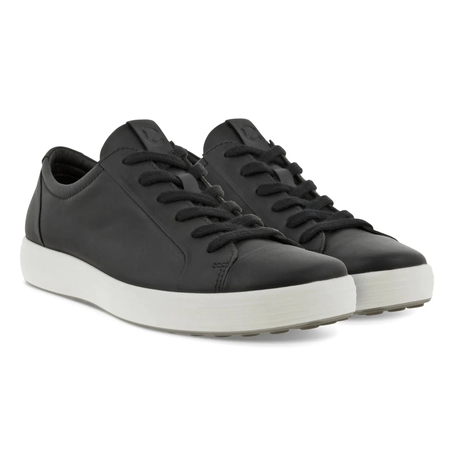 Men's ECCO Soft 7 Sneaker Black Leather/Nubuck 42 M