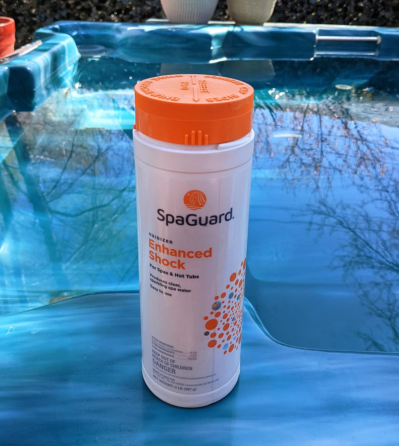 2 Pack SpaGuard Enhanced Shock for Spa 2lb with Scum Absorber and Hot Tub Care E-Book Pack of 2