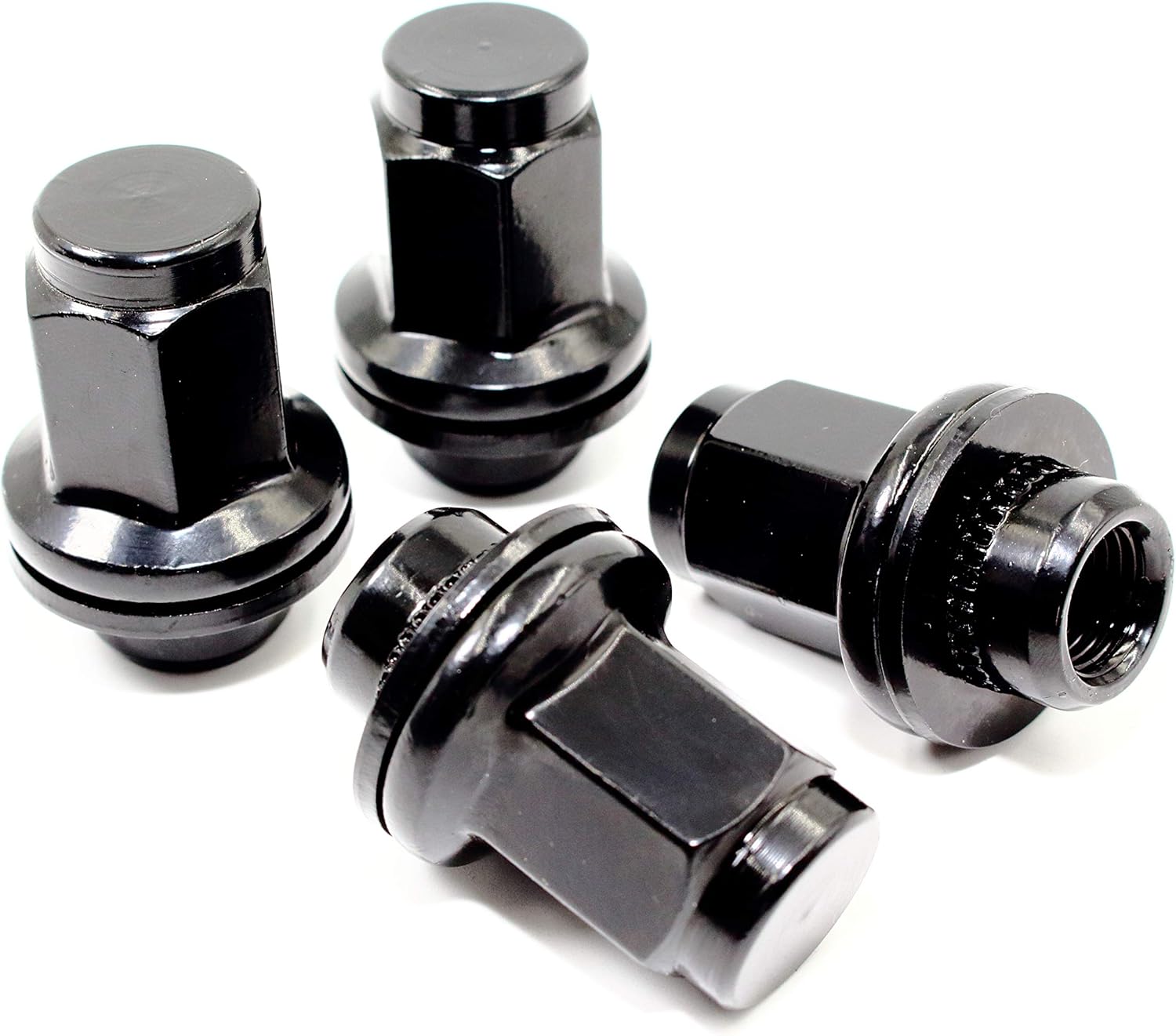 Set of 20 Veritek 14x1.5mm OEM Style Factory 1.80 Inch 7/8 22mm Hex Mag Washer Replacement Black Lug Nuts for Toyota Sequoia Landcruiser Tundra Lexus