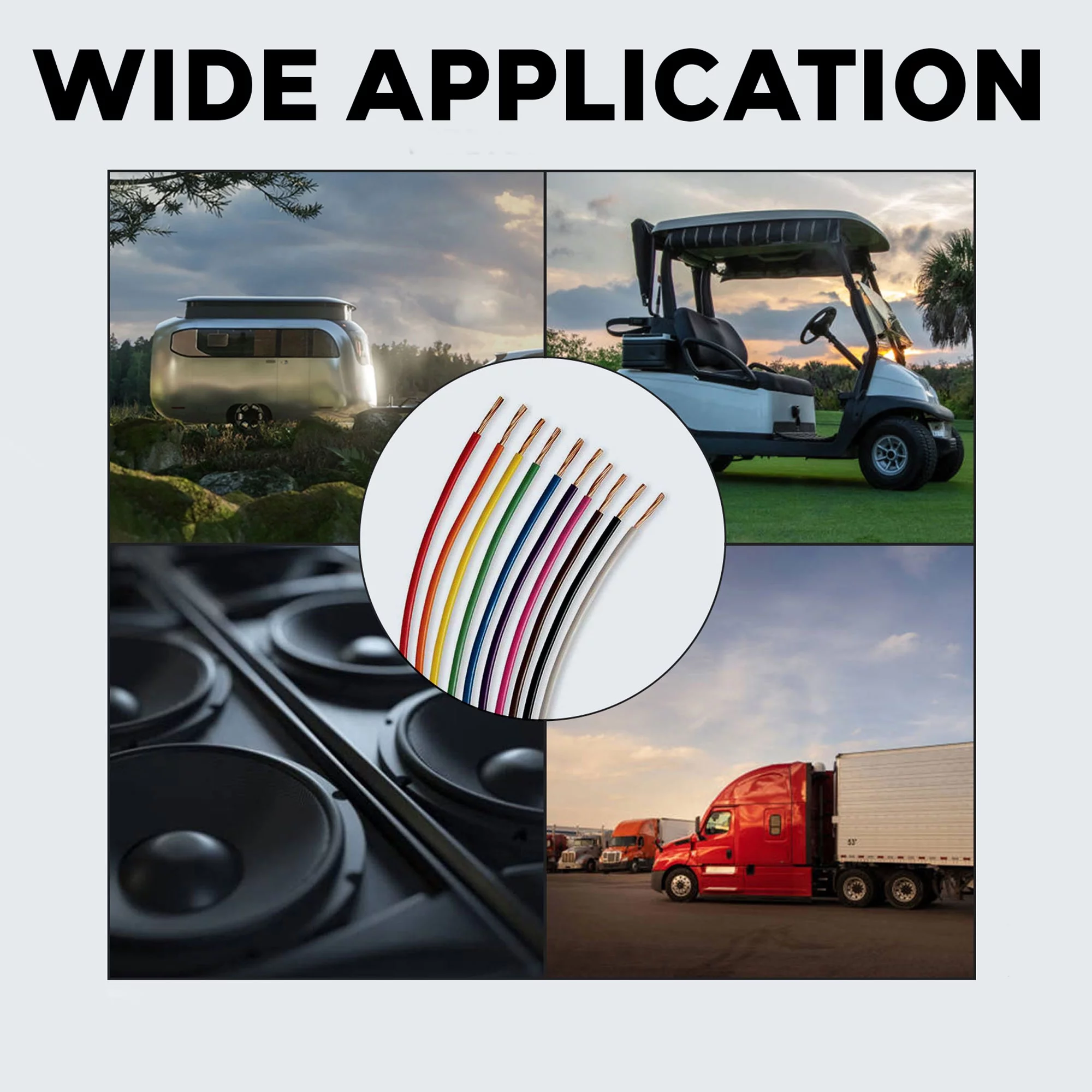 BEST CONNECTIONS 12 Gauge Automotive Primary Wire (500ft Each 6 Color Bundle Set) | Ideal for Trailer, and Lighting Circuits | Durable Primary/Remote