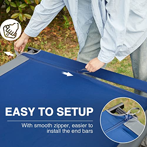 EVER ADVANCED Extra Wide Camping Cot for Adults Oversized XXL Sleeping Cots Folding Cot Bed with Carry Bag, 84.3" L x 41.9" W, Support to 550 lbs